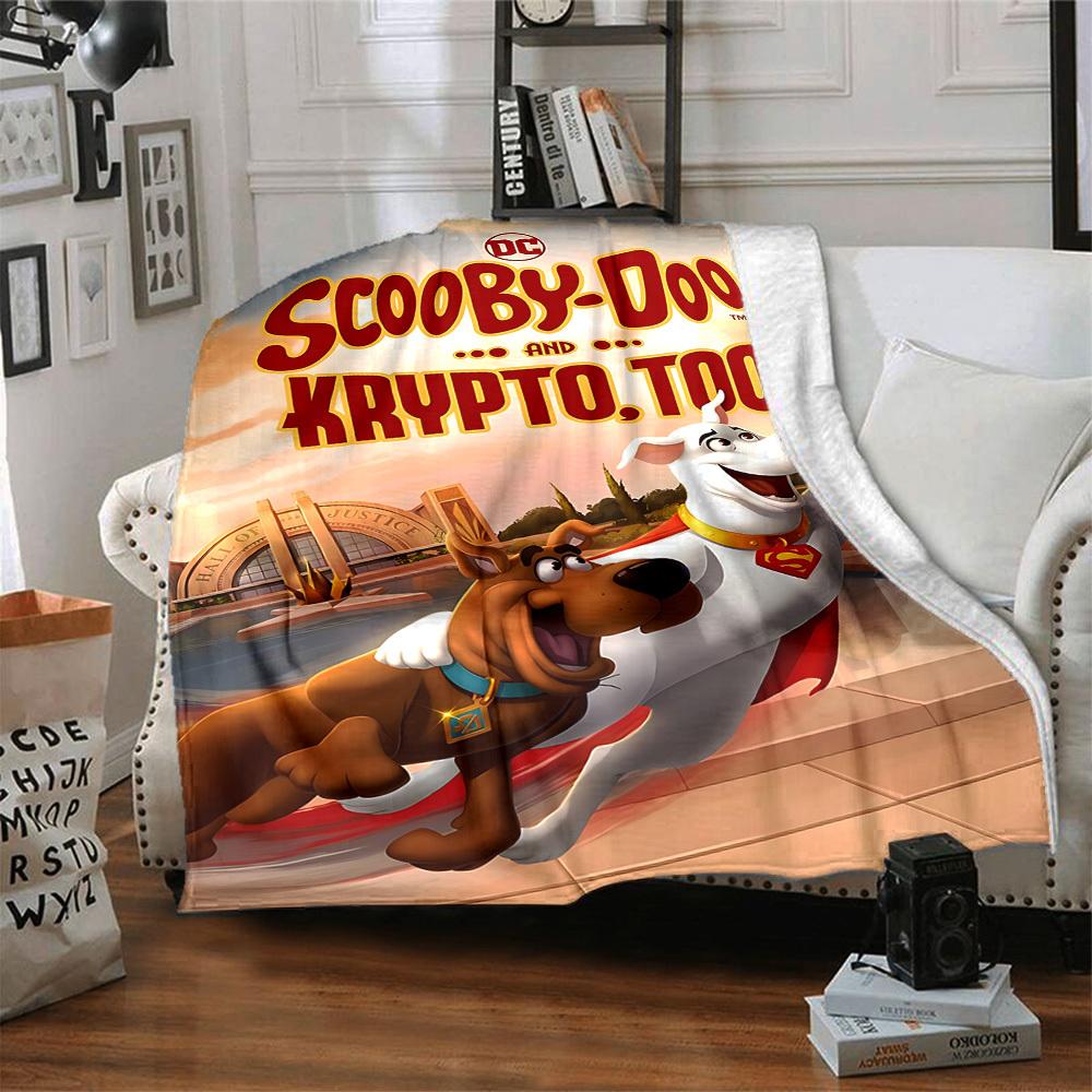 1pc DC League of Super-Pets Flannel Throw Blanket - Lightweight Soft Warm All-Season Blanket for Sofa, Bed, Travel, Camping  L1029148