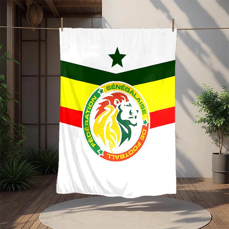 Senegal Flannel Blanket Soft Warm All-Season Throw, Design for Camping, Car Travel, Hiking Sofa, Bed, Office Perfect Gift for Parties