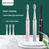 Silver-Plated Rechargeable 5-Speed Electric Toothbrush with Sonic Vibration & Soft Bristles, Waterproof for Adults