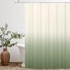 Омбре Бежевый Шалфей Шторка для душа, Лаймово-зеленая Текстурная Ткань Градиент Декор для ванной Водонепроницаемый Набор шторок для ванной с крючками