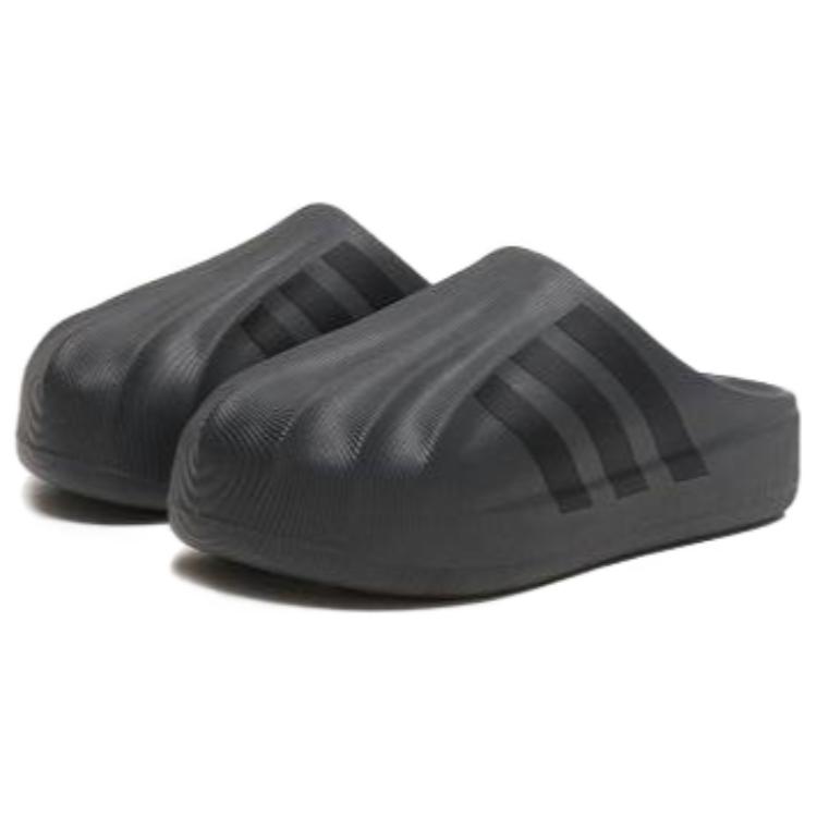 adidas Оригинальные AdiFOM SUPERSTAR MULE Устойчивые к истиранию Скользкие Закрытый носок Шлепанцы Унисекс Черный JP5387
