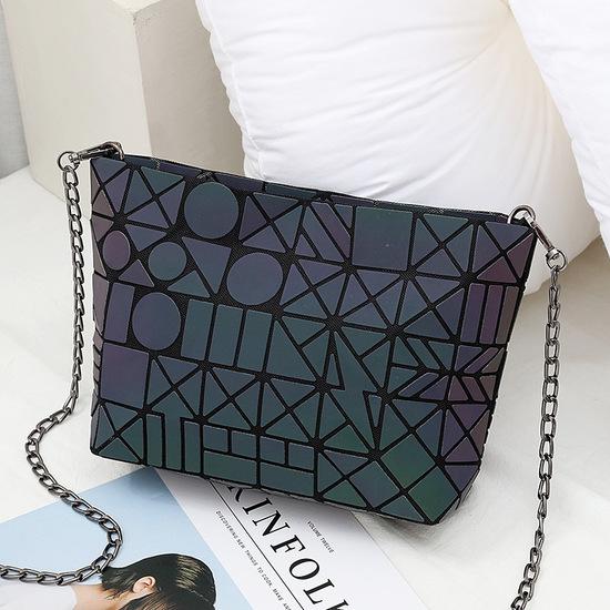Сумка-мессенджер женская сумка на цепочке модная светящаяся сумка на ремне с геометрическим рисунком Sac Femme женский ремень Bolsas Feminina