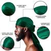2Pcs New Silk Durag Bandana Turban Hat Men Breathable Long Tail Doo Rag for Men Durags Pirate Hat Headband