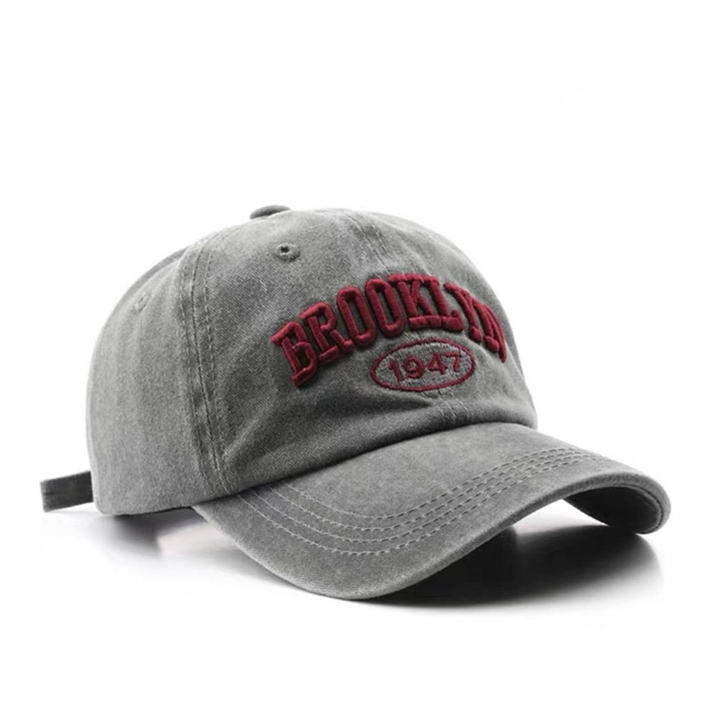 1Piece Unisex Brooklyn Embroidered Stitching Wash Baseball Cap Outdoor Adjustable Sunscreen Leisure Hat Spring Autumn Travel Vacation