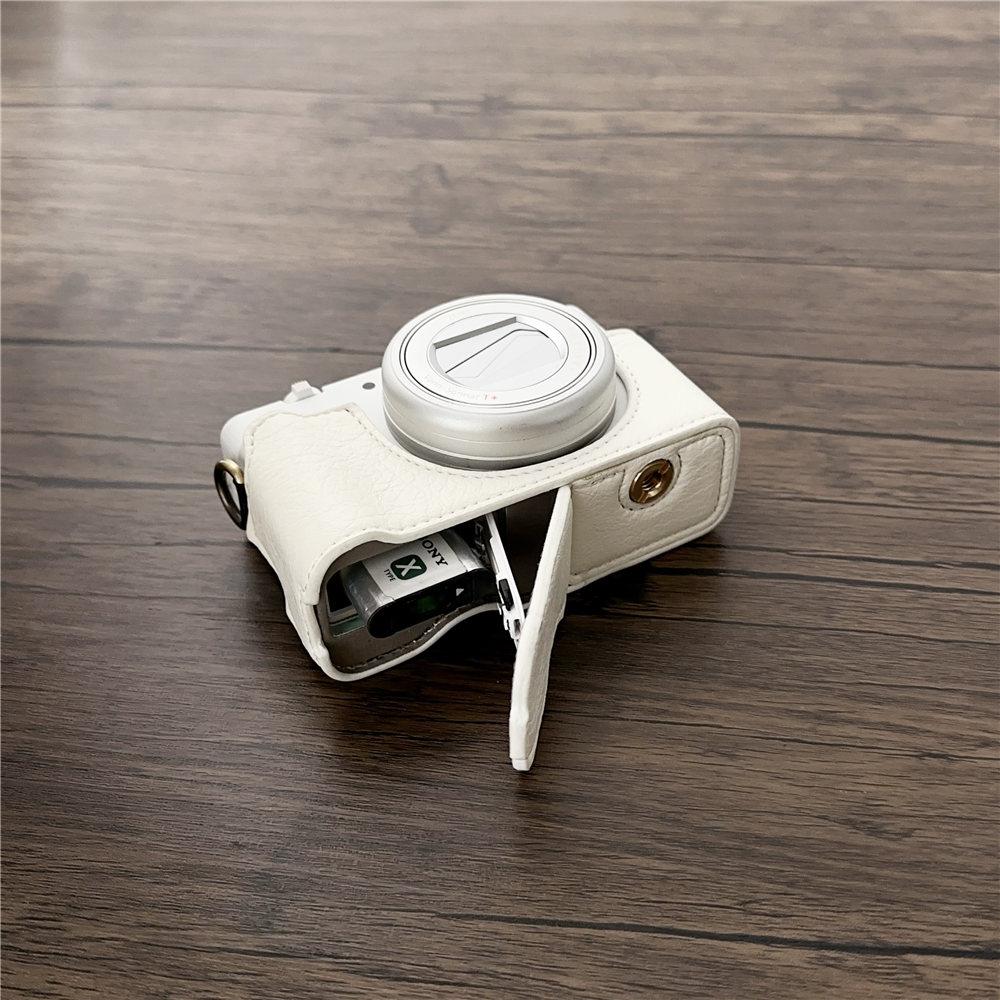 Чехол-половина из искусственной кожи ручной работы для камеры Sony ZV1F ZV-1F ZV-1M2 ZV1M2 с открывающимся снизу чехлом для корпуса