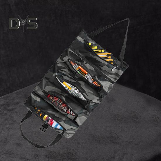 Портативная сумка для хранения инструментов, большая, с 5 отделениями, застежка-молния, водонепроницаемая, прочная, набор инструментов для ремонта, сумка-рулон на молнии