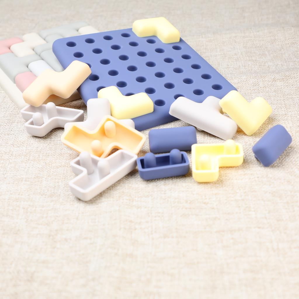 Силиконовые Русские Puzzle Кирпичики Пальчиковые Игрушки Пузырьки Нажималки Тактильная Игрушка идеально подходит для Детей и Взрослых Танграм Пазл Обучающая Игрушка для Ребенка