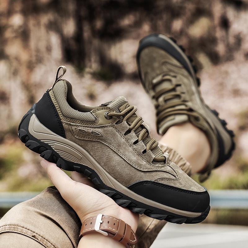 FashionOutdoor Кожаная модная обувь для мужчин, универсальная мужская противоскользящая обувь для походов, новое поступление, мужская повседневная обувь, удобные туфли на плоской подошве