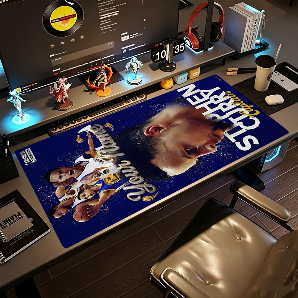 Golden State Warriors Points Celebration Customize Your Name Mouse Pad Gamer Mousepad Ultra-Long Desk Mat Non-Slip Rubber Base