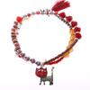 [R6245] - Designer Bracelet 'Lilipoupettes' (cat) Red - 18x17mm