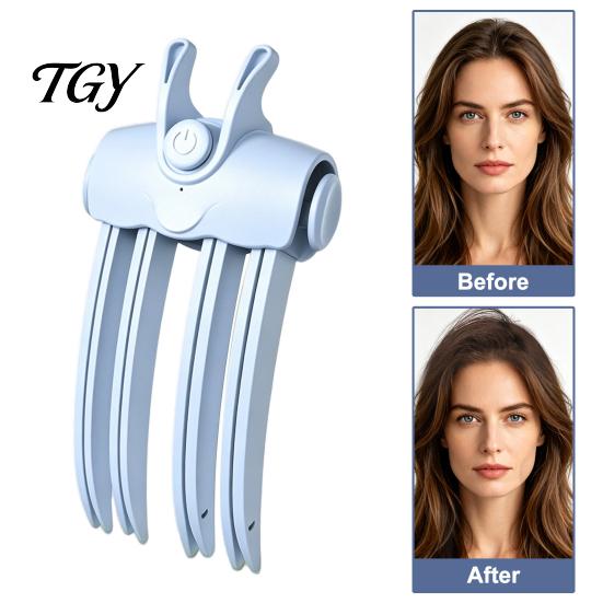 Safe Heated Hair Root Clip 2Pcs Volume Clip, Electric Volumizer Crimper, 3 Minute Lifting Travel Size Styler Comb for Flat Hair, Dual Temperature