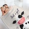 Just A Girl Who Loves Cows! Hearts And Holstein. Throw Blanket Thermal for winter Soft Plush Plaid Shaggy Blankets