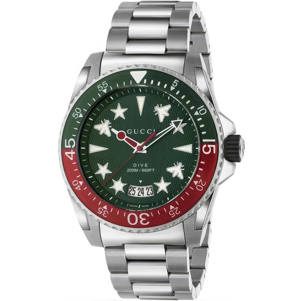 Gucci YA136222 Часы для дайвинга мужские 45 мм