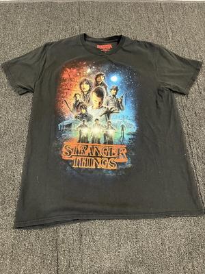 Футболка с коротким рукавом Stranger Things Черная 2020 Netflix Размер Большой