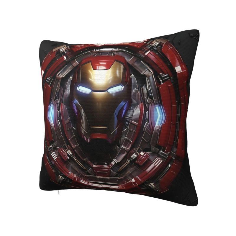 Подушка с принтом Железный Человек Marvel из мультфильма Disney 40x40 см Декор для спальни Милая подушка на стул Квадратная наволочка