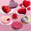 SHENHONG Heart Shaped Mousse Pastry Moulds Silicone Cake Molds Valentine's Day Rose Dessert Baking Tools Kitchen Bakeware