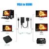 Кабель-конвертер VGA в HDMI с медным сердечником для HDTV-монитора, ПК-гейминга, установки домашнего кинотеатра