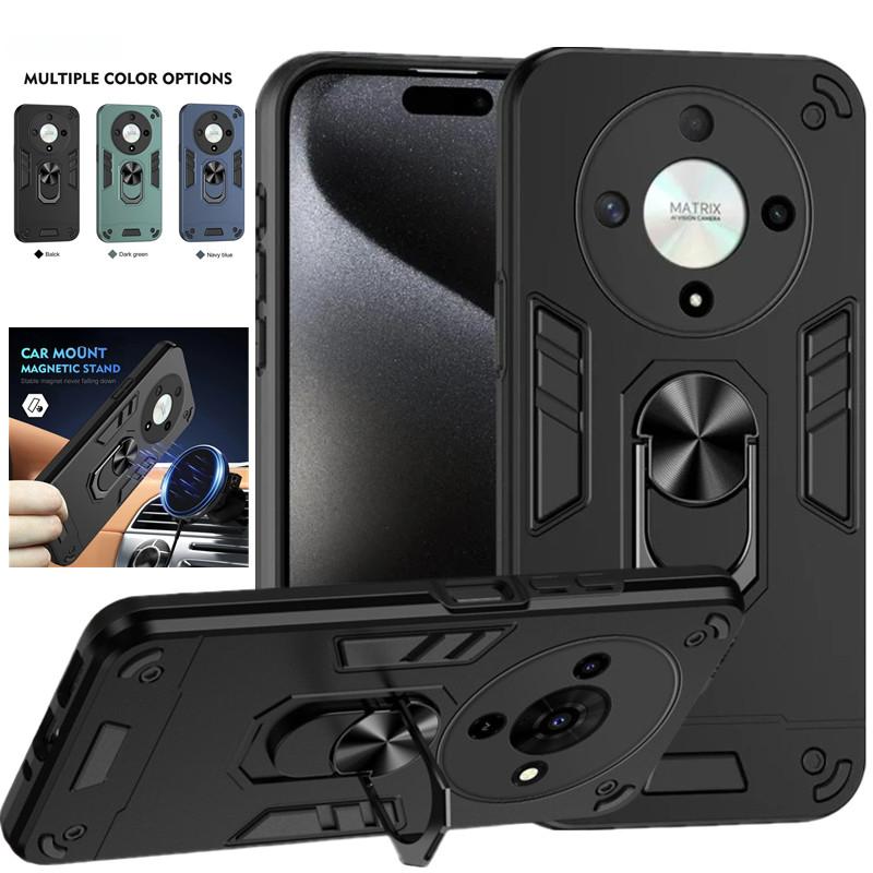 Чехол военного класса для Honor Magic8 Lite Magic 8 Pro X9d 5G Защитная крышка Ударопрочный держатель-кольцо Fundas Coque