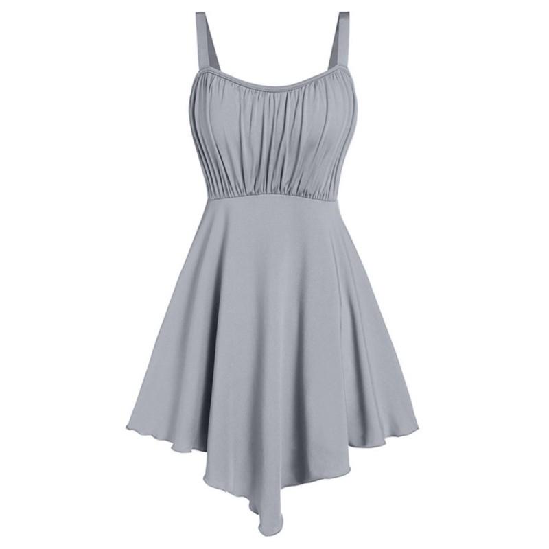 Exquisite European and American Women's Sweet Slim Skirt Personality Chest Fold Sexy Suspender Dress