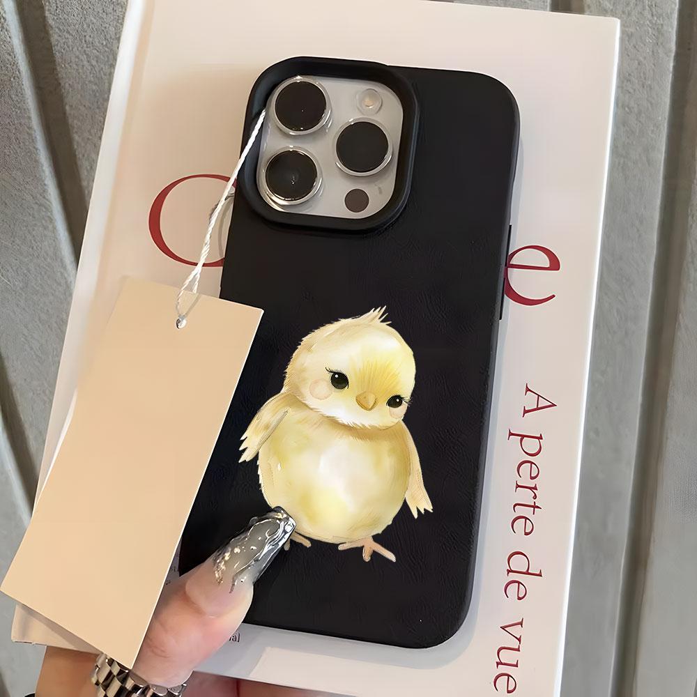 Милый Желтый Цыпленок Забавный Личи Мягкий Чехол Для Телефона Для iPhone 17 16 15 14 13 12 11 Pro Max 14 15 Plus 17 Air X Xs XR Чехол