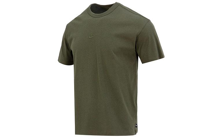 Nike Мужская футболка с пониженной линией плеча, армейский зеленый, DO7393-325
