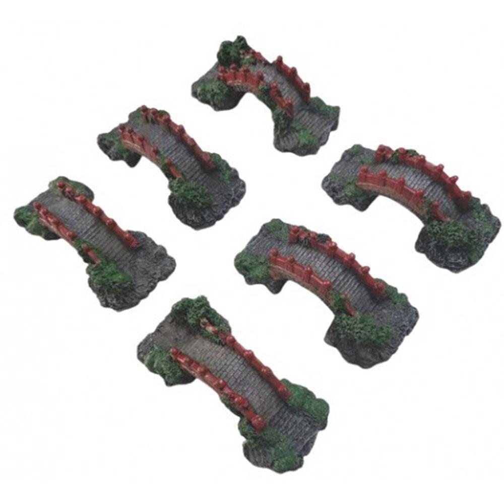 Small Bridge Aquarium Ornaent 10cm (Set of 6)