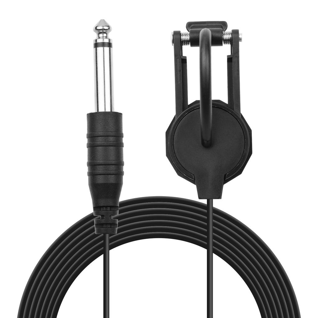 Прикрепляемый инструментальный звукосниматель, гитарный звукосниматель, мини-преобразователь с 14-дюймовым разъемом, кабель 2,4 м для