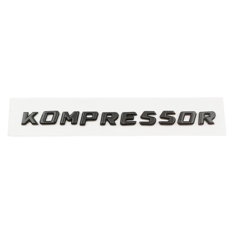 Car 3D ABS KOMPRESSOR Logo Badge Emblem Decals Sticker For Mercedes Benz C180 C200 C230 CLK200 SLK200 SLK230 CLS350 E300 SL350