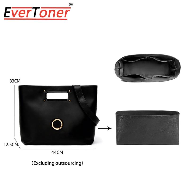 EverToner Portable DuPont Paper Insert Bag For Gr-tto Carry Handbag Travel Makeup Storage Organization Inner Bag Support Shaper