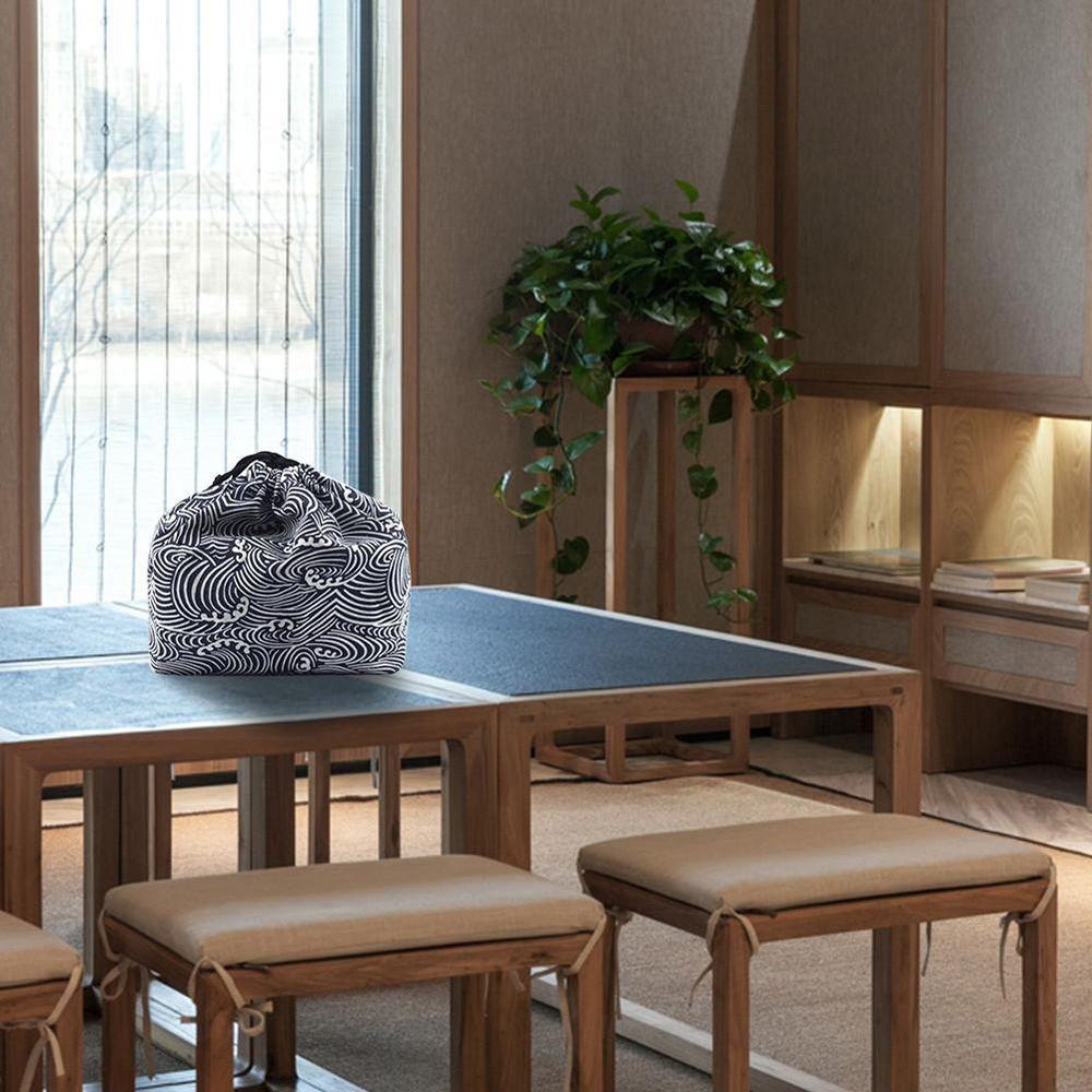 Tableware Storage Bag Food Hand Bags Lunch Tote Pouch Japanese Style Lunch Box Drawstring Lunch Bag