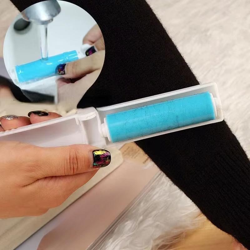 Складная моющаяся щетка для удаления пыли с одежды, липкая моющаяся многоразовая переносная вращающаяся щетка