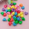 Сердечки из бисера в форме сердца, разноцветные браслеты, аксессуары, 50/100 шт., ожерелье с пентаграммой, серьги, аксессуары, акриловые бабочки, свободные серьги, бусины