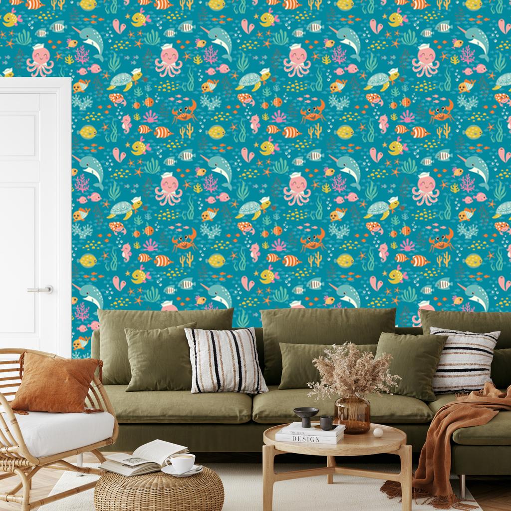 Joyful Life wallpaper for living room and bedroom 50x1000