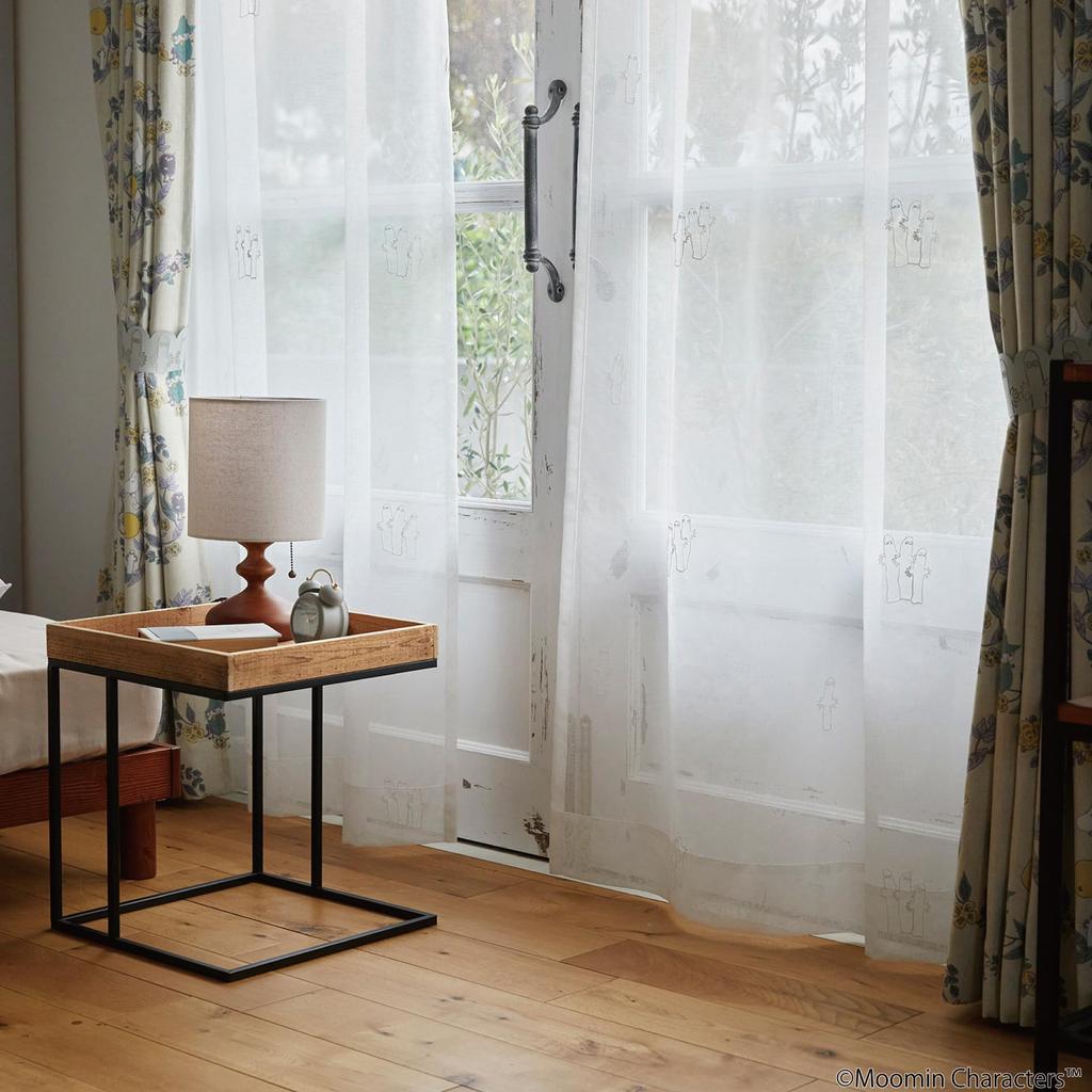 Suminoe MOOMIN Hattifattener Voile Sheer 1 100 X 133 W Curtains, Panel, Cm, 342-74332