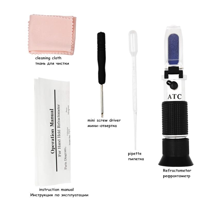 Ручной автомобильный рефрактометр для измерения антифриза -50℃-0℃, удельный вес кислотной жидкости аккумулятора, антифриза, замерзания, инструмент ATC