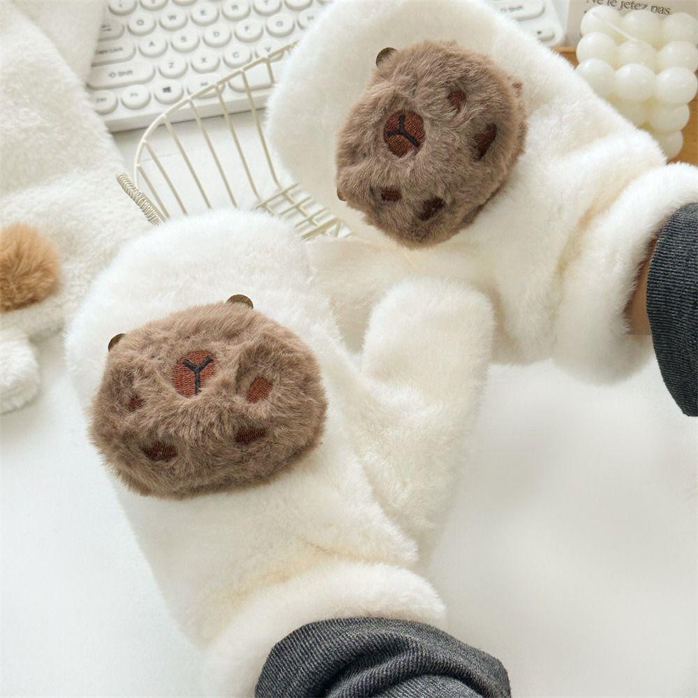 Capybara Neckerchief Wrap Cartoon Gloves Cute Neck Warmer Winter