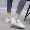Fashion Shoes Women Running Spring Autumn Fashion White Breathable Embroidered Flower Lace-Up Casual Comfort Sneakers Zapatos De Mujer
