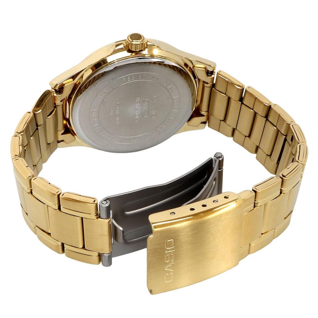 Casio Аналоговые кварцевые мужские часы MTP-1381GD-7AV Металлический браслет Золотой Белый