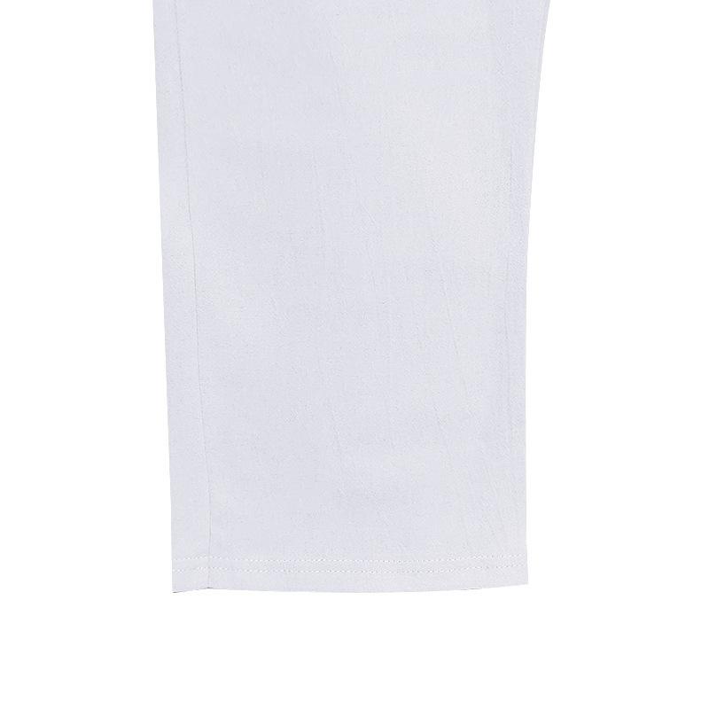 Новые брюки на кулиске мужские простые модные однотонные повседневные хлопково-льняные прямые брюки мужские