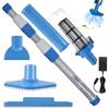 3 In 1 Rechargeable Pool Vacuum Cleaner with Navigation Roller Bristle Suction Nozzle for Spas Hot Tubs Small Pools Fish Tanks