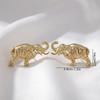 Retro fashion creative Thai style elephant striped earrings high-end stud earrings simple and versatile earrings