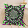 Optical Illusion Circular Radial Cushion Cover Soft Plush Fabric DoubleSided Printed Cushion Covers for All Seasons Home Decor