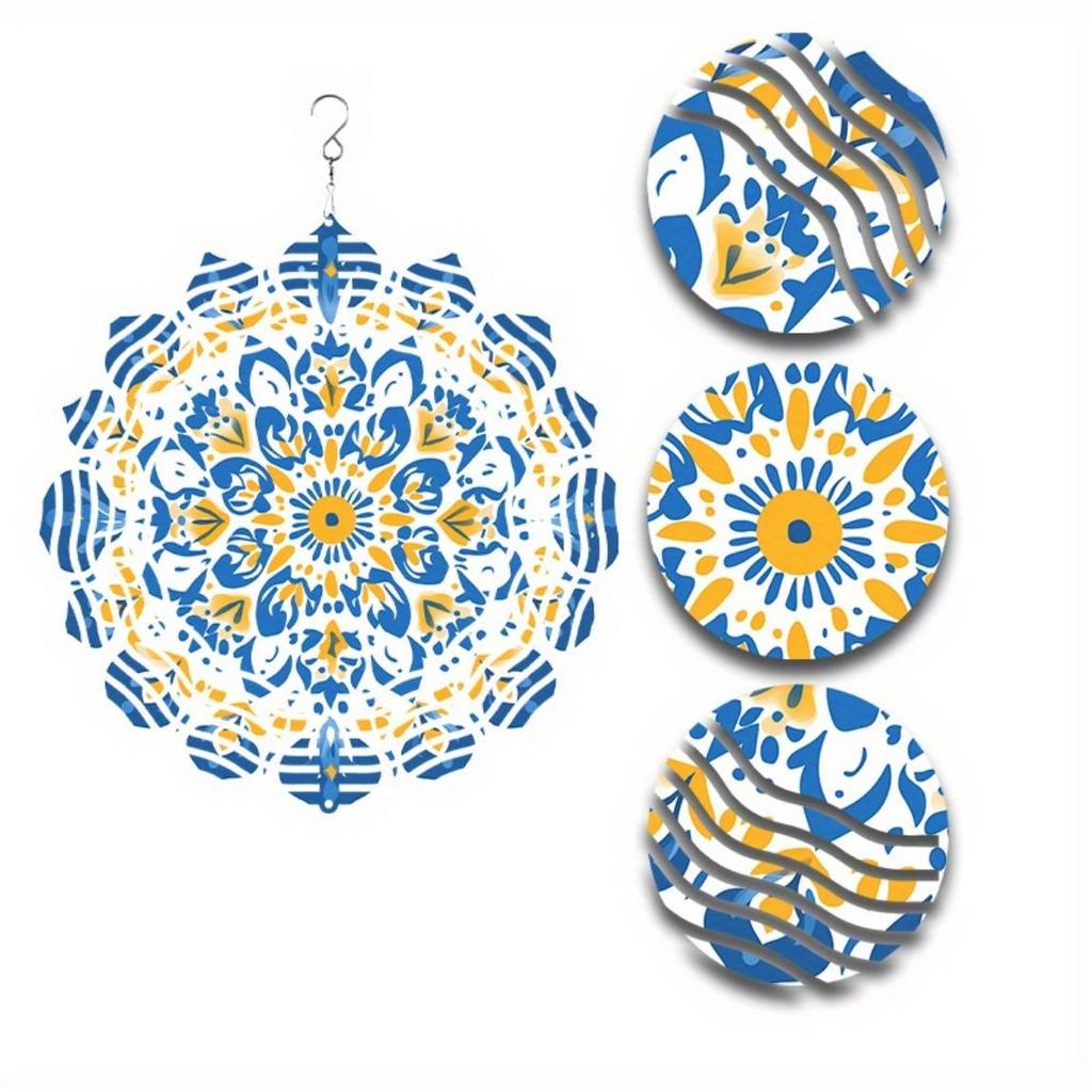 10 Inch Bohemian Wind Chime for Outdoor Decor Elegant Handmade Hanging Wind Chime with 360 Hook Perfect Gift for Spring Summer Balcony Courtyard