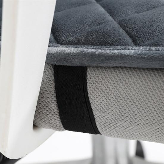 Plush Seat Cushion with Adjustable Design Soft Comfortable Chair Pad Removable Foldable Backrest Cushion