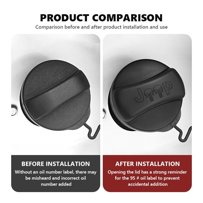 Car Silicone Fuel Tank Cap Trim Accessories For Jeep Cherokee Patriot Liberty Wrangler JK JL Commander