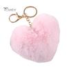 Plush Love Heart Keychain Soft Fluffy Lightweight Girls Car Key Ring Holder Handbag Backpack Decoration Pendant Birthday Gift
