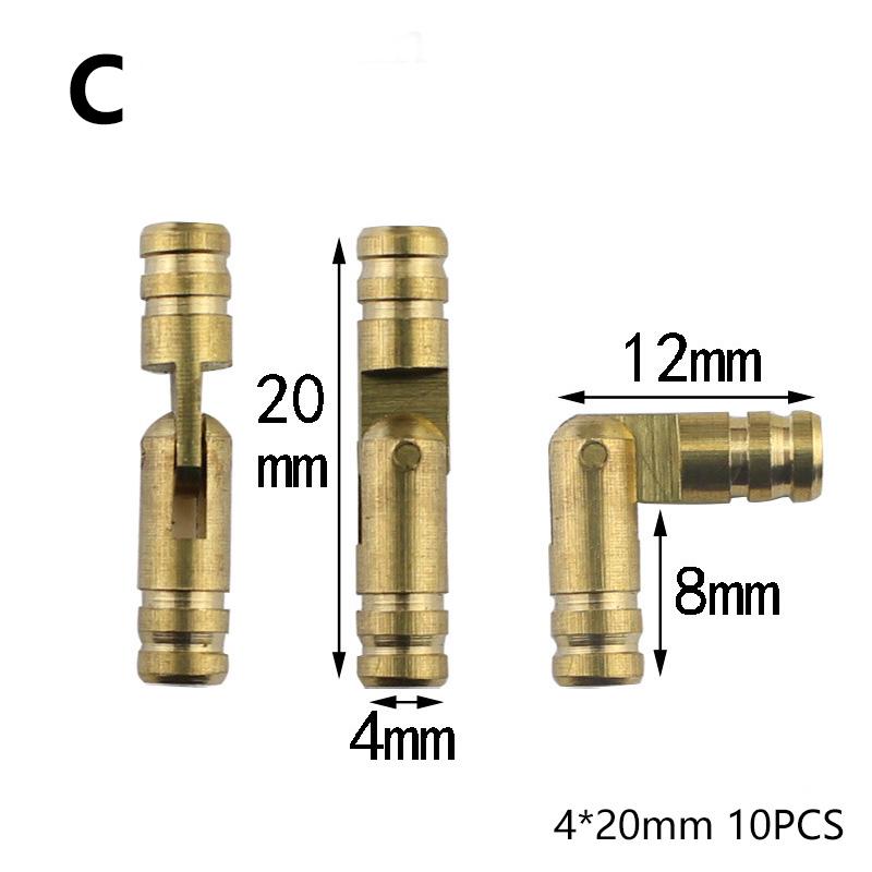10Pcs 1/2 Inch Hidden Hinges Brass Invisible Wooden Case Hardware Supplies Small Box Barrel Hinge