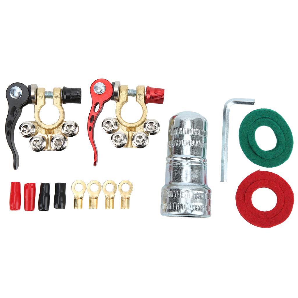 2PCS Battery Terminal Connector Quick Release for SAE JIS A Type Post for Vans Cars Trucks