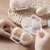 5pcs, Portable Egg Carrier Box, Plastic Egg Holder with 2 Compartments, Kitchen Fridge Safe Egg Storage Container, Shockproof Egg Organizer Case