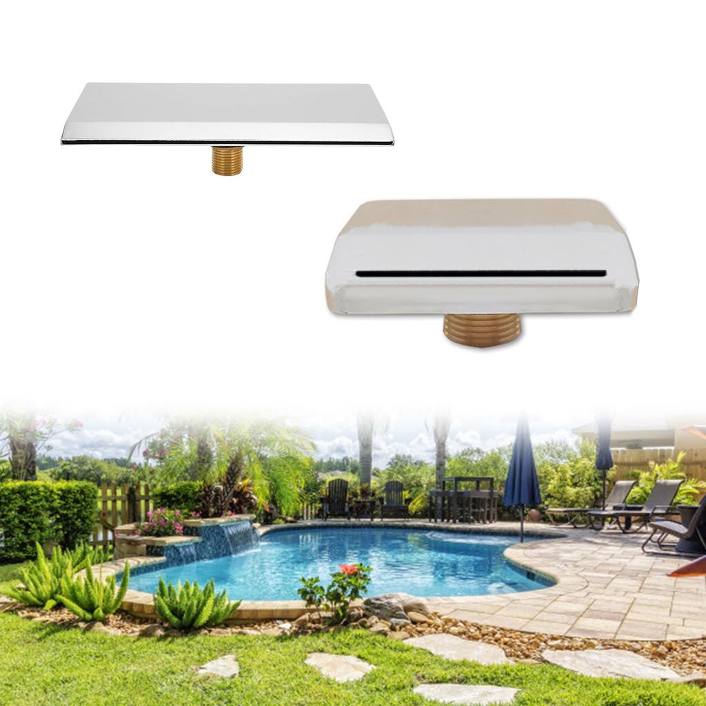 Pool Water Fountain Pool Waterfall Fount Stainless Steel Water Sprinklers Wall Mounted Waterfall Water Outlet Nozzle